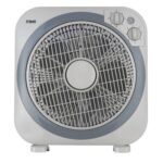 Mika Box Fan, 12 Inch, Square, Light & Dark Grey-MFB1212/GR