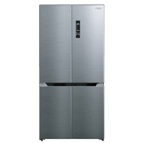 MIKA Fridge, 4 Door Bottom Mount Freezer No Frost, 421L, INVERTER Compressor, Inox Line Brush MRNF4D421XLBV