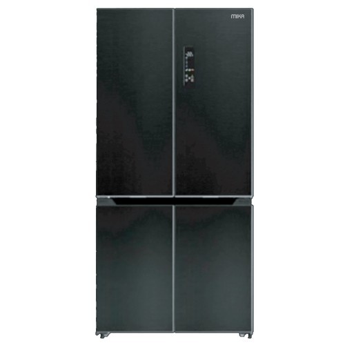 MIKA Fridge, 4 Door Bottom Mount Freezer, Perfect Slot-In, No Frost, 503L, INVERTER Compressor, Black Glass MRNF4DT503GBV