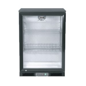 MIKA Showcase Chiller Back Bar, 126L, Single Door, Double Tempered Glass Door with LOW-E Black MSCB901D126BL